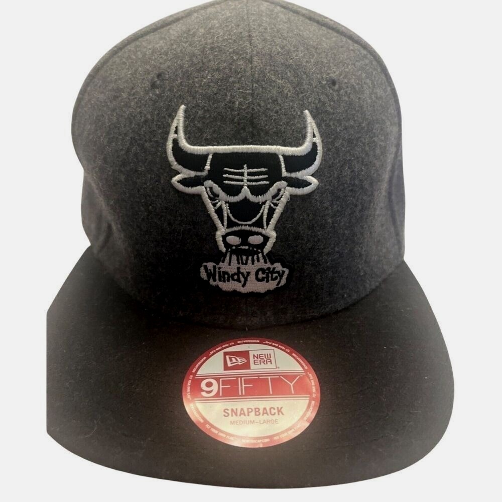 New‎ Era Chicago Bulls Windy City Wool Baseball Cap Medium-Large New